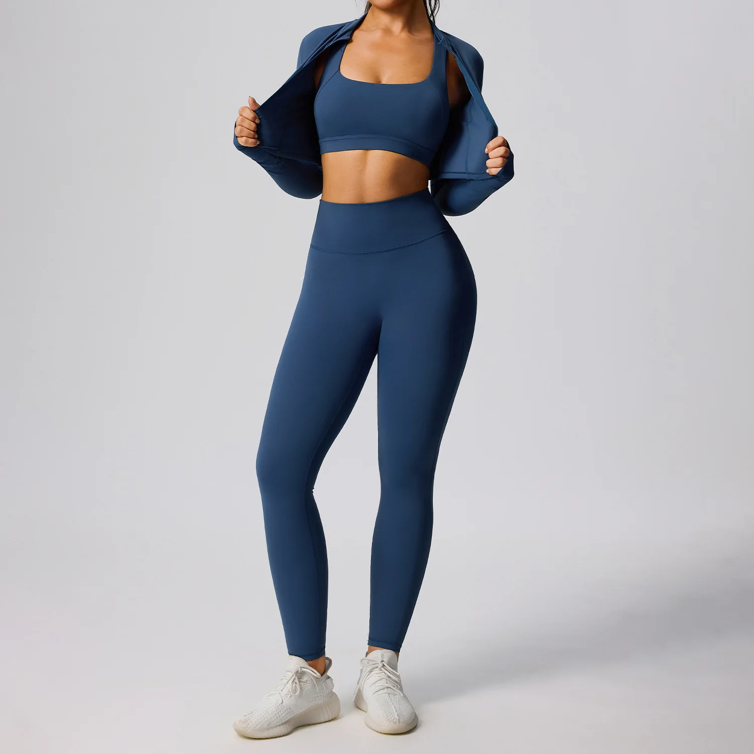 New Yoga Sportswear 3 Pieces Set Breathable and Elastic Outdoor Running Fitness Suit Set Sports Leggings
New Yoga Sportswear 3 Pieces Set Breathable and Elastic Outdoor Running Fitness Suit Set Sports Leggings
