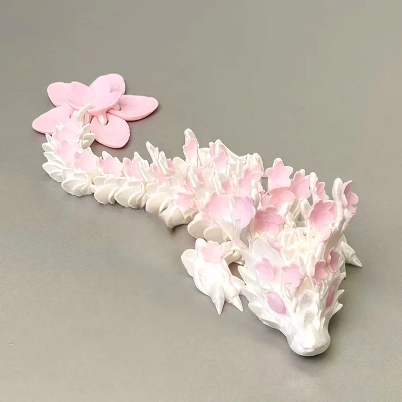 15/28cm 3D Printed Cherry Blossom Dragon Movable Joint Dragon Model Ornament For Home Office Desktop Landscape Craft Gift Decor
15/28cm 3D Printed Cherry Blossom Dragon Movable Joint Dragon Model Ornament For Home Office Desktop Landscape Craft Gift Decor