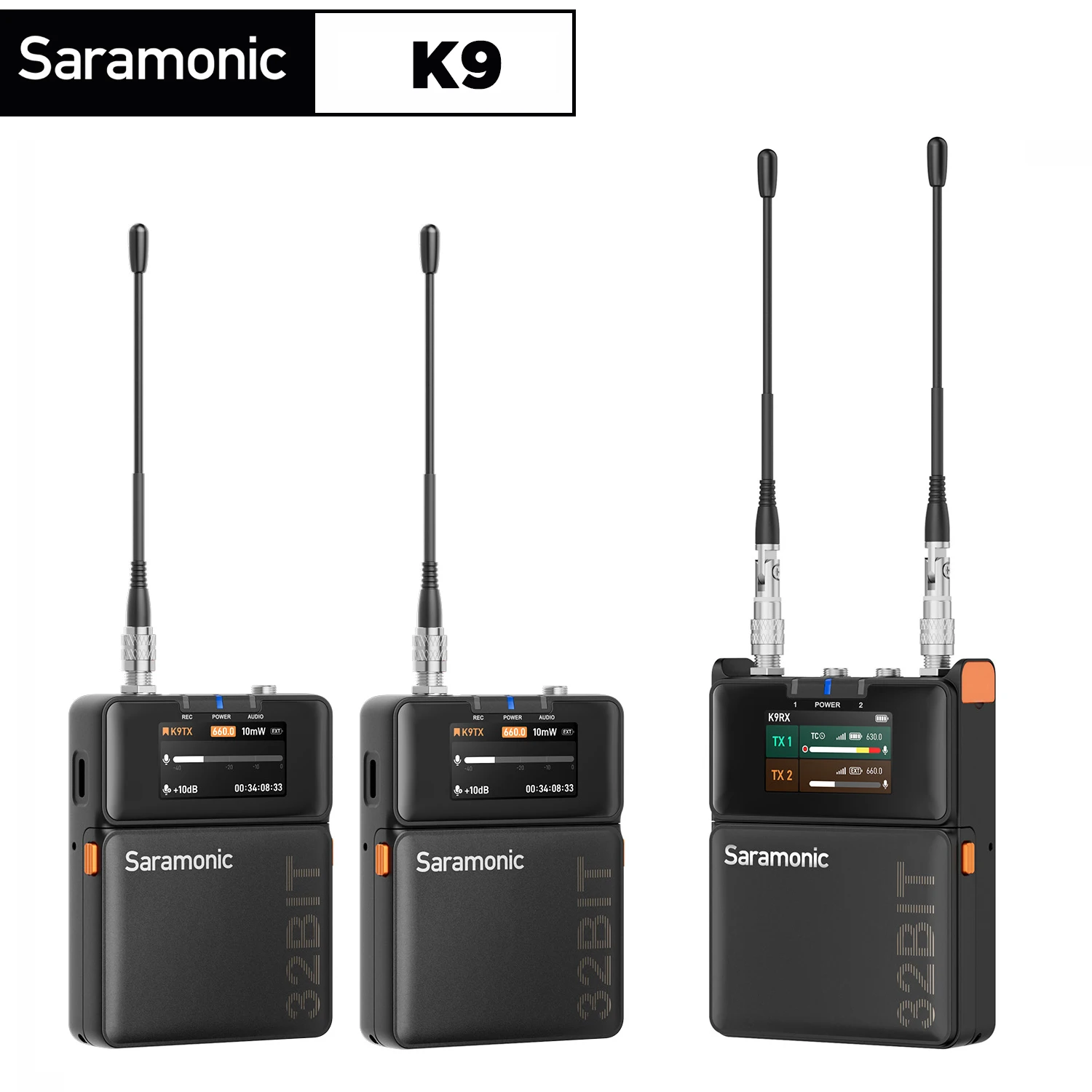 Saramonic K9 Professional Dual-Channel Digital UHF Wireless Audio System for Cameras Filmmakers Interview Recording
Saramonic K9 Professional Dual-Channel Digital UHF Wireless Audio System for Cameras Filmmakers Interview Recording