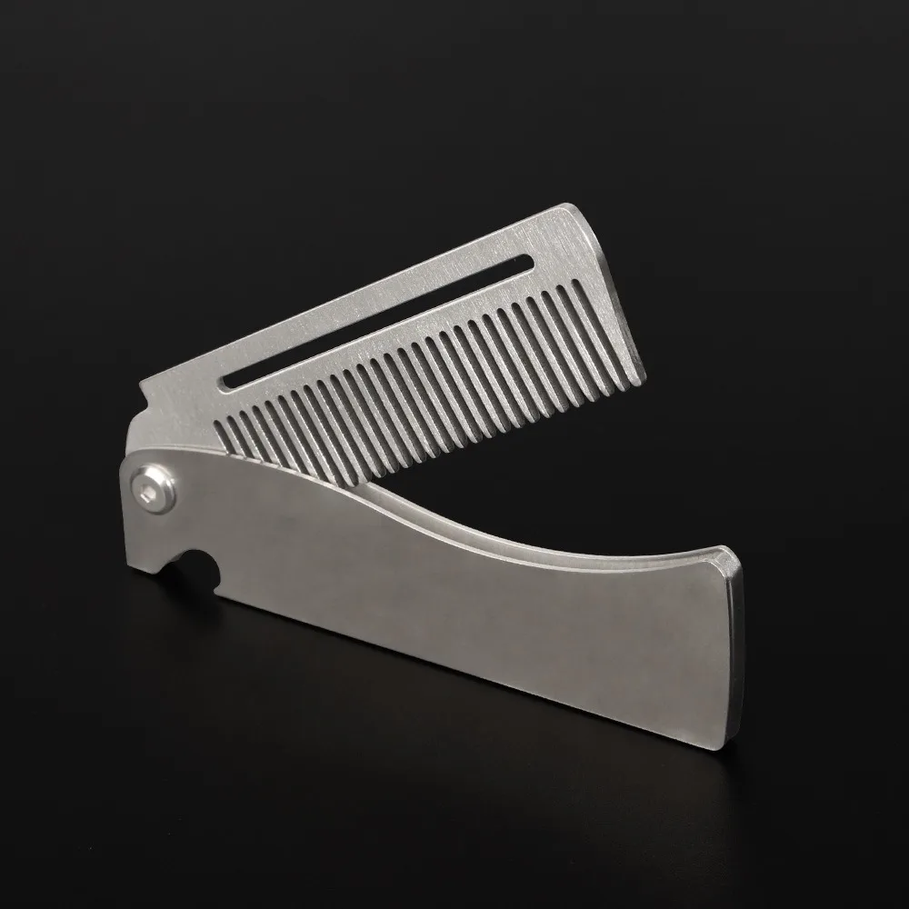 Hairdressing Portable Steel Combs Beard Comb Oil Head Comb Folding Pocket Beard Combs Moustache Barber Tools Hair Styling Comb
Hairdressing Portable Steel Combs Beard Comb Oil Head Comb Folding Pocket Beard Combs Moustache Barber Tools Hair Styling Comb
