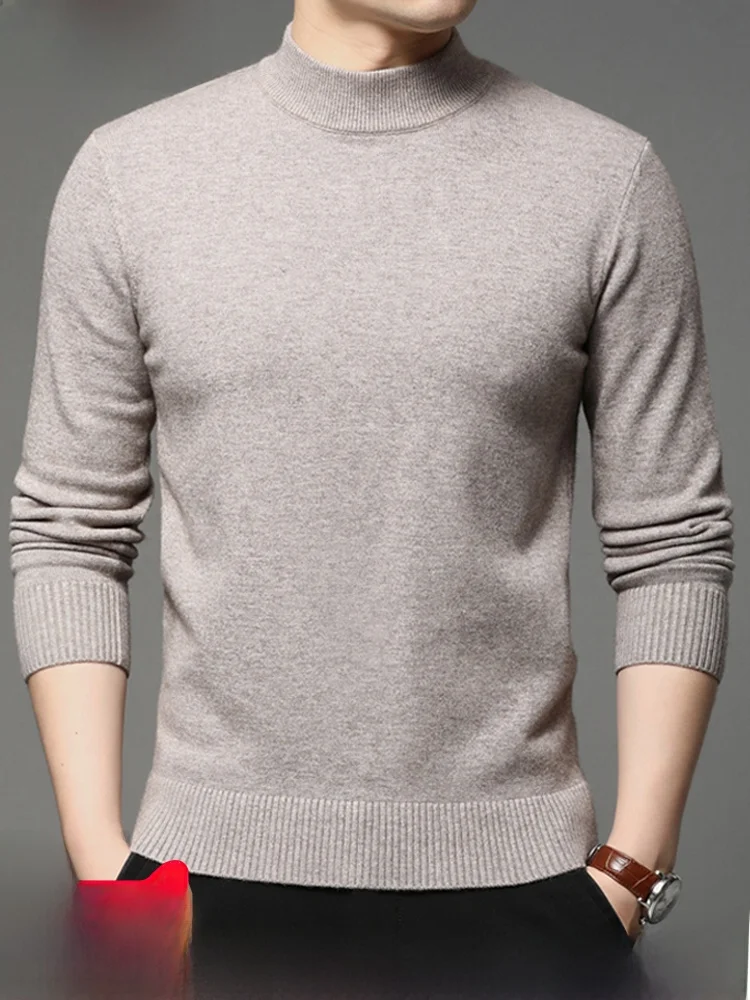 Мужской вязаный шерстяной свитер Eordos с высоким воротником, утепленный, однотонный, для молодежи, базовый, модный, городской стиль
Мужской вязаный шерстяной свитер Eordos с высоким воротником, утепленный, однотонный, для молодежи, базовый, модный, городской стиль