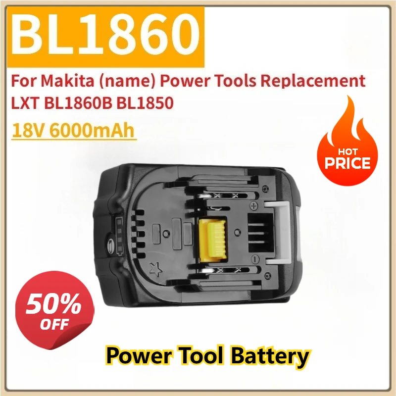 New Replacement Power Tool Battery 18V 6000mAh BL1860 for Makita (name) Power LXT BL1860B BL1850
New Replacement Power Tool Battery 18V 6000mAh BL1860 for Makita (name) Power LXT BL1860B BL1850