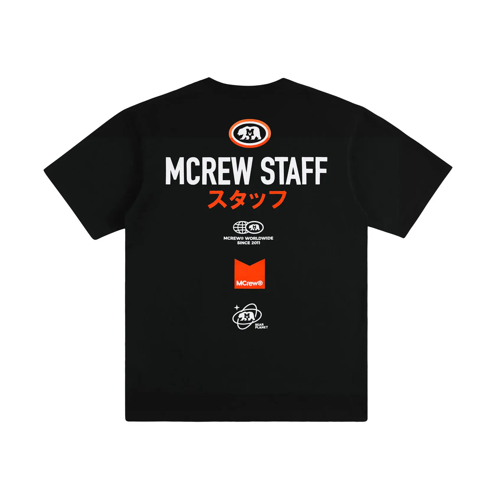 MCrewCABEAR Series TOKYO Tokyo STAFF Printed White Black Cotton Round Neck Short Sleeve T-shirt for Men and Women
MCrewCABEAR Series TOKYO Tokyo STAFF Printed White Black Cotton Round Neck Short Sleeve T-shirt for Men and Women