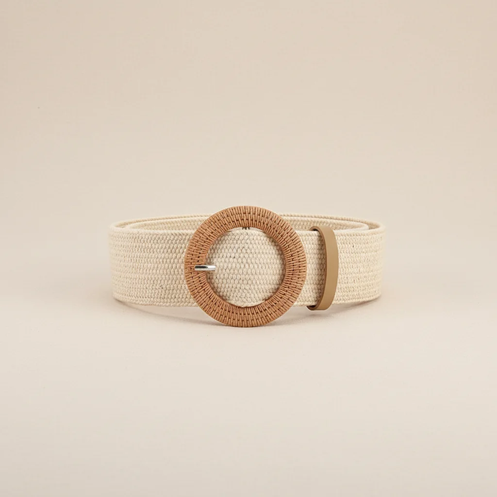 Women Cotton Linen Style Woven Belt With Round Square Buckle For Dress Long Coat Decoration
Women Cotton Linen Style Woven Belt With Round Square Buckle For Dress Long Coat Decoration