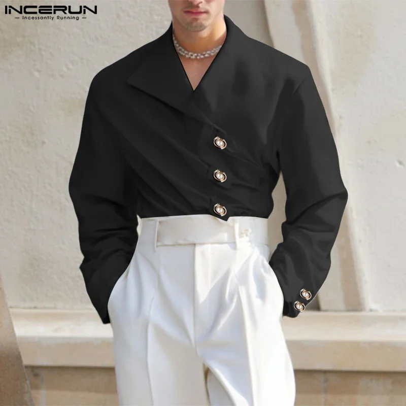 INCERUN Men Irregular Shirt V Neck Long Sleeve Solid Color Men Clothing Loose Pleated Streetwear 2025 Casual Irregular Shirts
INCERUN Men Irregular Shirt V Neck Long Sleeve Solid Color Men Clothing Loose Pleated Streetwear 2025 Casual Irregular Shirts