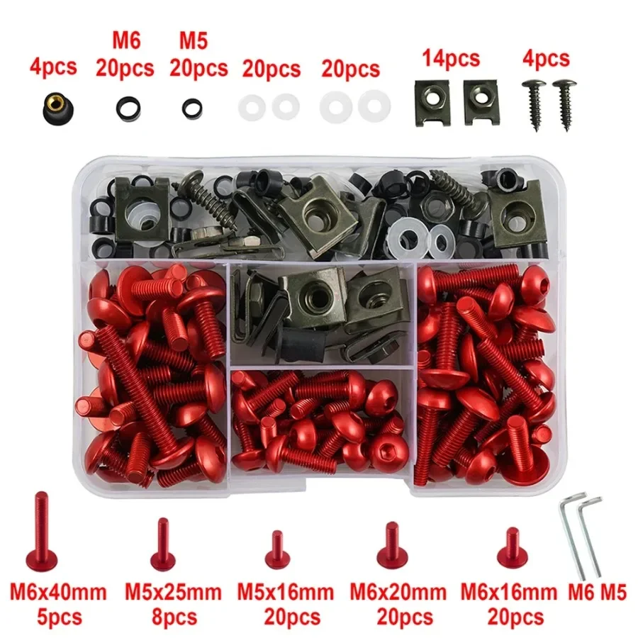 177PCS Complete Fairing Bolts Screws Kit for Aprilia Pegaso RSV Mille RS50 Rs 660 125 Rsv4 Rs660 Shiver 750 Tuareg 660 Modified
177PCS Complete Fairing Bolts Screws Kit for Aprilia Pegaso RSV Mille RS50 Rs 660 125 Rsv4 Rs660 Shiver 750 Tuareg 660 Modified