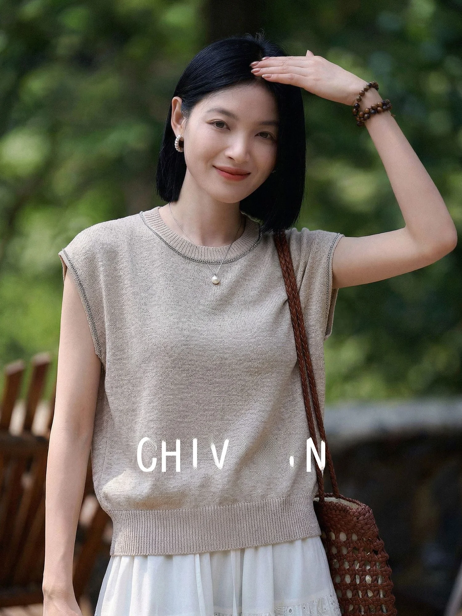 Chivirin Pure Linen Sleeveless Knitted T-Shirt Women's Summer Slimming Age-defying Versatile round Neck Casual Top
Chivirin Pure Linen Sleeveless Knitted T-Shirt Women's Summer Slimming Age-defying Versatile round Neck Casual Top
