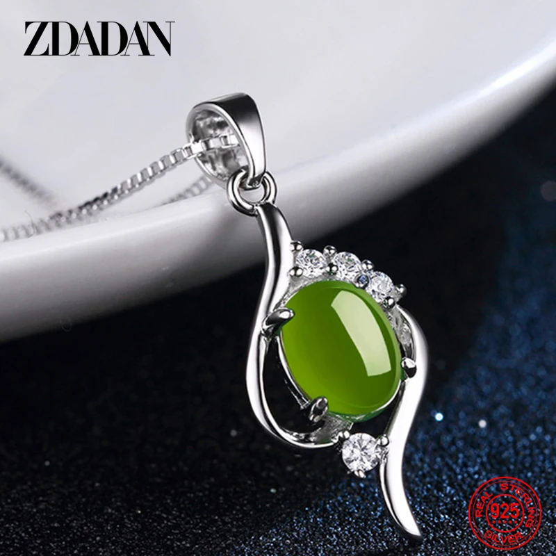 ZDADAN 925 Sterling Silver Water Drop Emerald Pendant Necklace For Women Fashion Wedding Jewelry Gift
ZDADAN 925 Sterling Silver Water Drop Emerald Pendant Necklace For Women Fashion Wedding Jewelry Gift