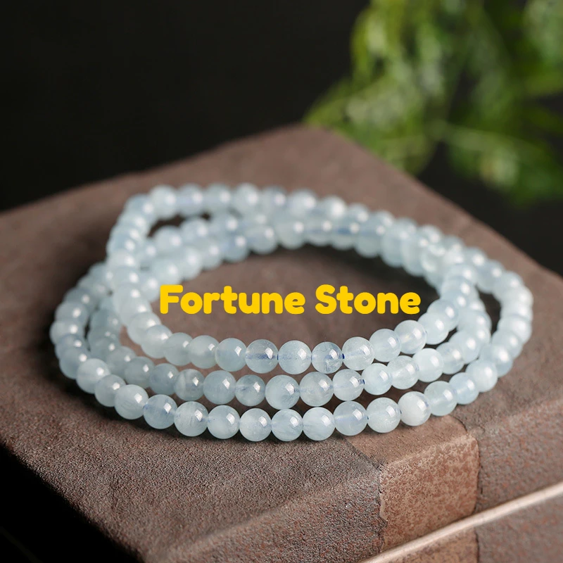 5mm Natural Aquamarine Beads Bracelet Wrapped 3 Times Blue Crystal Multi-loop Bangles Wrist Confidence Courage Jewelry Women‘s
5mm Natural Aquamarine Beads Bracelet Wrapped 3 Times Blue Crystal Multi-loop Bangles Wrist Confidence Courage Jewelry Women‘s