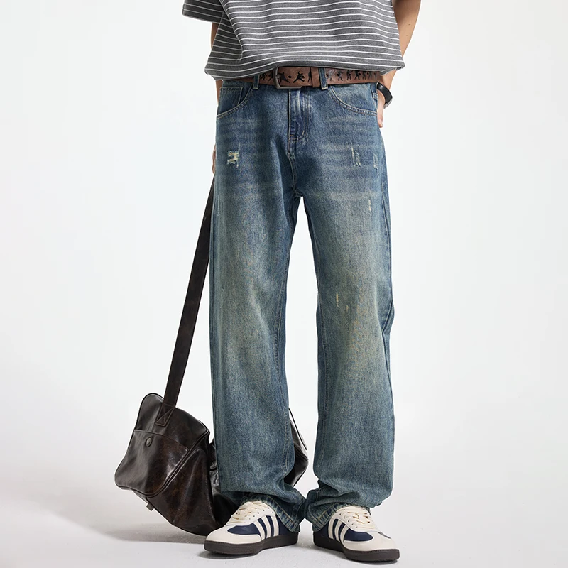 Korean Vintage Loose Men's Jeans Summer Fashion High Street Wide-leg Pants Y2K Youth Hip Hop Streetwear Male Blue Denim Trousers
Korean Vintage Loose Men's Jeans Summer Fashion High Street Wide-leg Pants Y2K Youth Hip Hop Streetwear Male Blue Denim Trousers