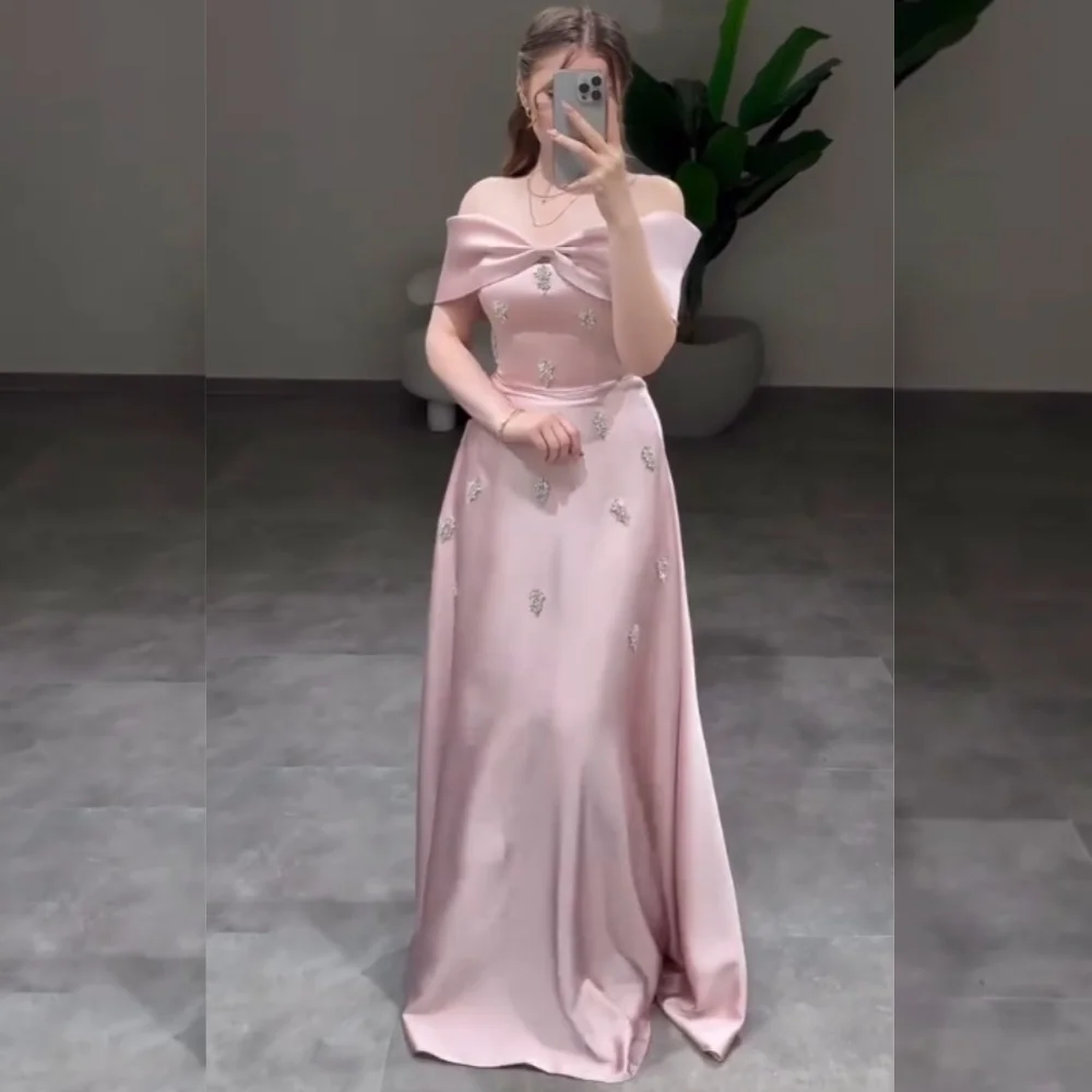 Customized Classic Exquisite Charmeuse Sequined Pleat A-line Off-the-shoulder Long Dresses Bespoke Occasion Retro
Customized Classic Exquisite Charmeuse Sequined Pleat A-line Off-the-shoulder Long Dresses Bespoke Occasion Retro