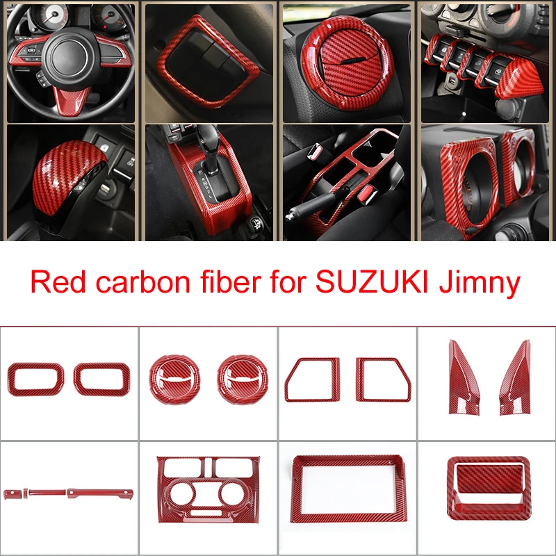 Red Carbon Fiber For SUZUKI Jimny 2019-2020 JB64-JB74 Central Control Decoration Air Outlet Gear Panel Interior Modification
Red Carbon Fiber For SUZUKI Jimny 2019-2020 JB64-JB74 Central Control Decoration Air Outlet Gear Panel Interior Modification