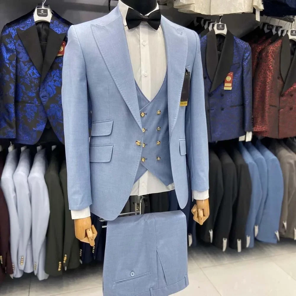 Мужские костюмы Slim Fit, однотонный, полный комплект, высокое качество, одна пуговица, пиковая лацкан, элегантная куртка из трех предметов, брюки, жилет, мужская одежда Terno
Мужские костюмы Slim Fit, однотонный, полный комплект, высокое качество, одна пуговица, пиковая лацкан, элегантная куртка из трех предметов, брюки, жилет, мужская одежда Terno