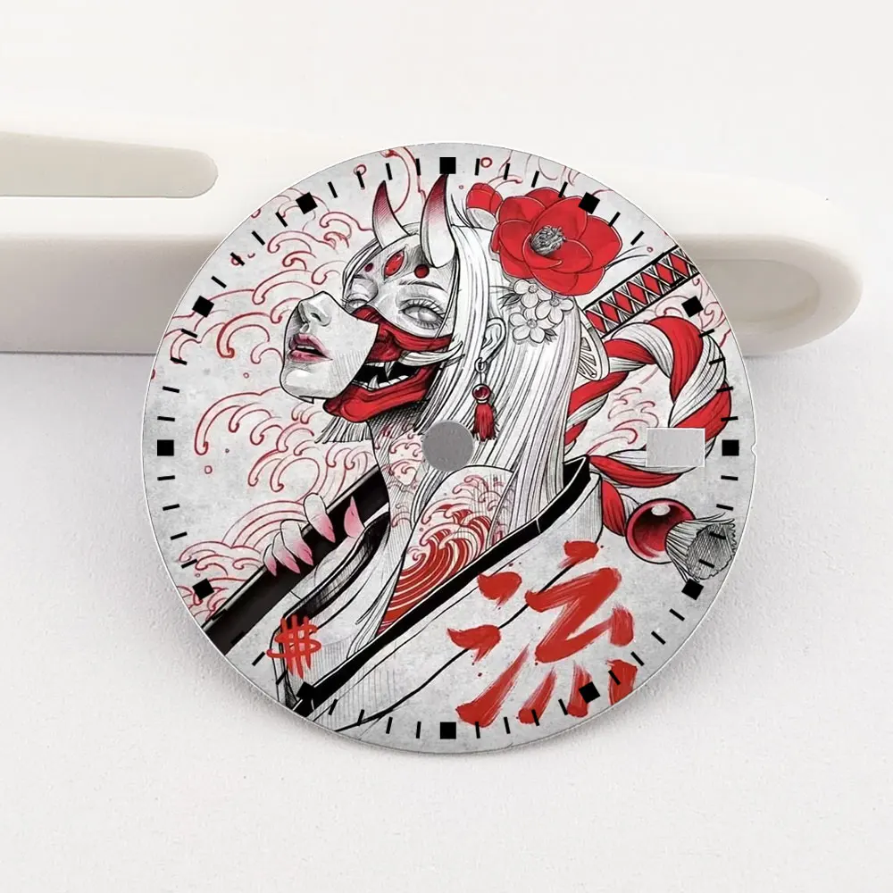 28.5mm female samurai element NH35 NH36 dial creative color-printed series dial is suitable for NH35 movement watch accessories
28.5mm female samurai element NH35 NH36 dial creative color-printed series dial is suitable for NH35 movement watch accessories