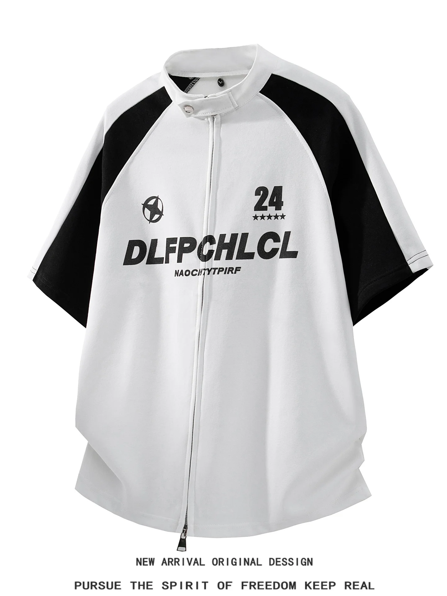 American Motorcycle Style Zipper Short Sleeve T-Shirt Men's Summer Trendy Letter Print Half Sleeve Shirt Casual Loose Fit
American Motorcycle Style Zipper Short Sleeve T-Shirt Men's Summer Trendy Letter Print Half Sleeve Shirt Casual Loose Fit