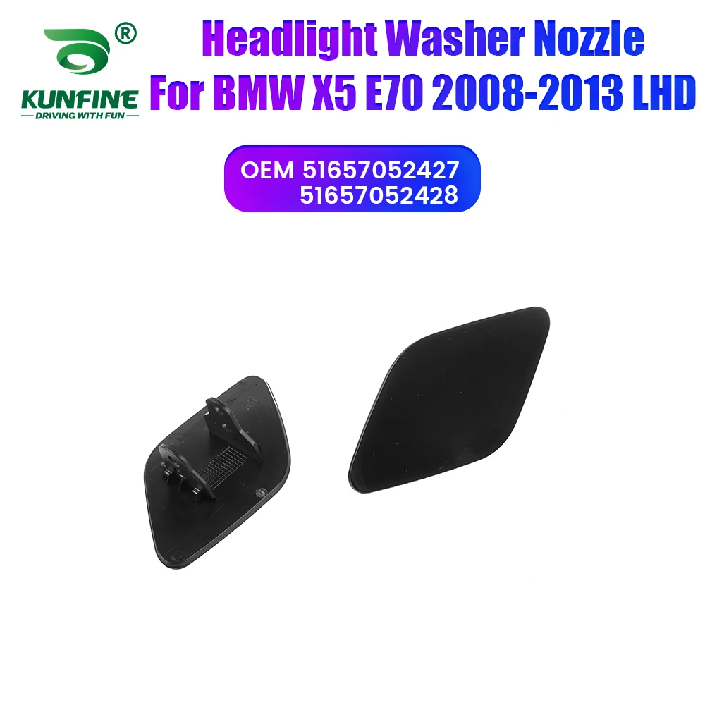 Car Headlight Front Bumper Washer Spray Nozzle Jet Headlamp Pump Cover For BMW X5 E70 2008-2013 LHD 51657052427 51657052428 
Car Headlight Front Bumper Washer Spray Nozzle Jet Headlamp Pump Cover For BMW X5 E70 2008-2013 LHD 51657052427 51657052428