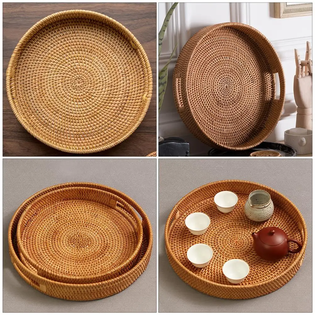 Wicker Display Platters Rattan Storage Basket Fruit Serving Tray Coffee Table Baskets
Wicker Display Platters Rattan Storage Basket Fruit Serving Tray Coffee Table Baskets