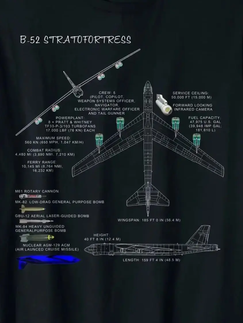 B-52 Stratofortress Specs T-Shirt B-52 Bomber Men T-Shirt Short Sleeve Casual 100% Cotton O-Neck Summer Shirt
B-52 Stratofortress Specs T-Shirt B-52 Bomber Men T-Shirt Short Sleeve Casual 100% Cotton O-Neck Summer Shirt
