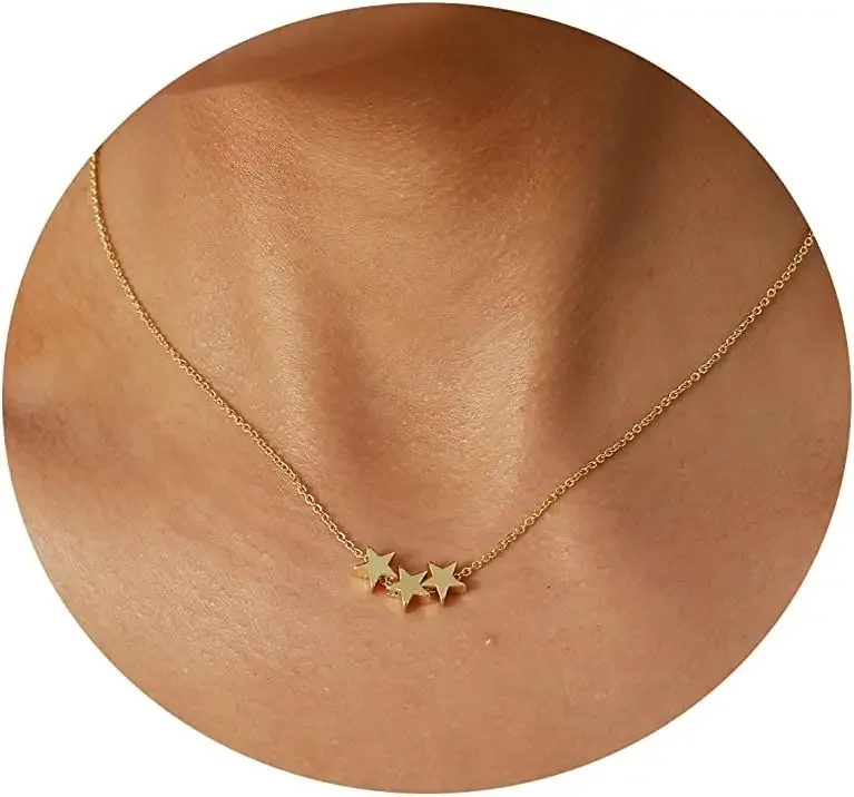 Popular Gold Geometric Pentagonal Necklaces Metal Layer Star Pendant Necklace for Women Birthday Party Jewelry Gifts
Popular Gold Geometric Pentagonal Necklaces Metal Layer Star Pendant Necklace for Women Birthday Party Jewelry Gifts