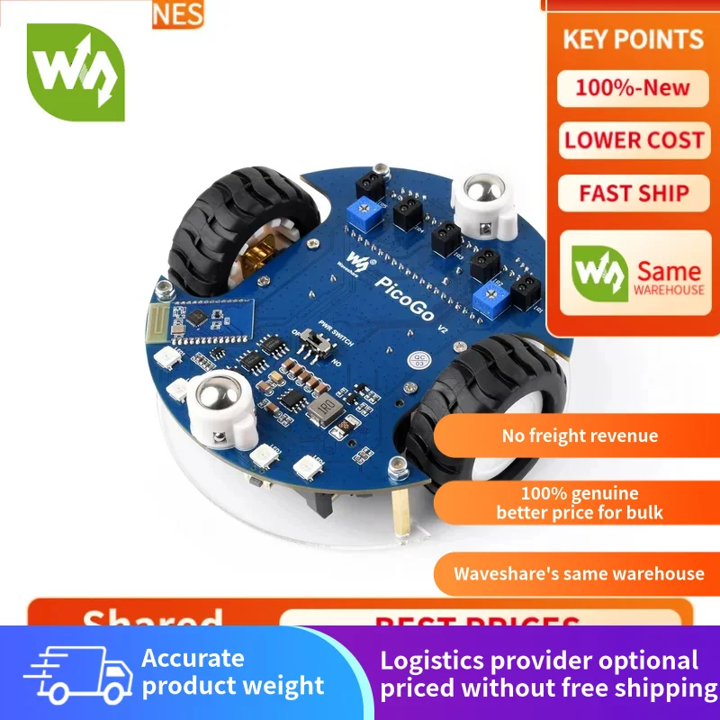 【Waveshare genuine】- Pico2Go Mobile Robot, Based On RP2350-Plus, Self Driving, Remote Control, Includes RP2350-Plus Control Boar
【Waveshare genuine】- Pico2Go Mobile Robot, Based On RP2350-Plus, Self Driving, Remote Control, Includes RP2350-Plus Control Boar