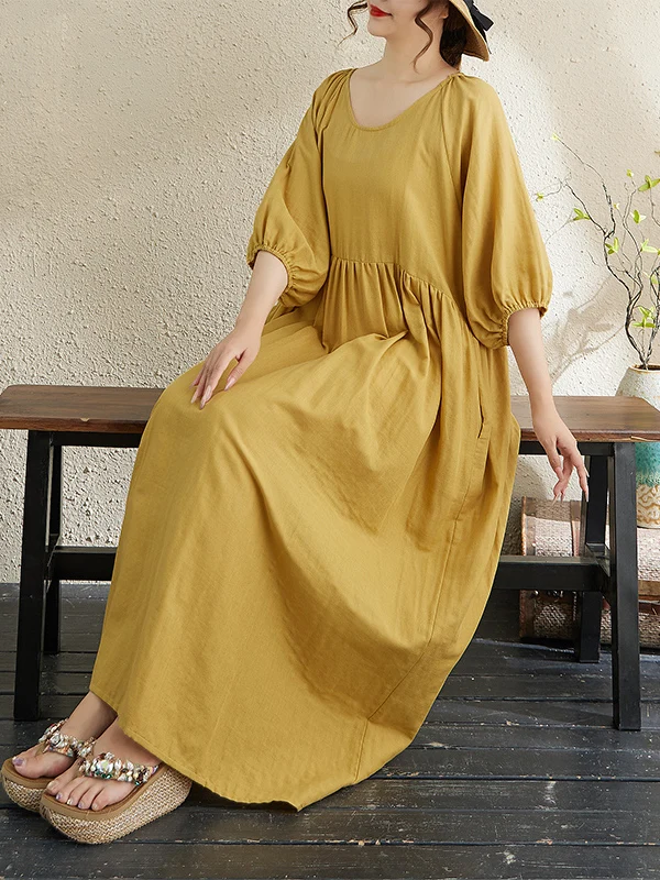 Желтый художественный двухслойный свободный крой с высокой талией, круглый фонарь Све, длинное платье, женское повседневное платье больших размеров
Желтый художественный двухслойный свободный крой с высокой талией, круглый фонарь Све, длинное платье, женское повседневное платье больших размеров