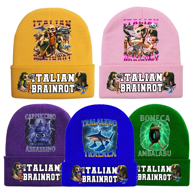 Tralalero Tralala Knitted Hat Kids Italian Brainrot Cap Boys Girls Winter Warm Beanie Tungtung Sahur Children Outdoors Headgear
Tralalero Tralala Knitted Hat Kids Italian Brainrot Cap Boys Girls Winter Warm Beanie Tungtung Sahur Children Outdoors Headgear
