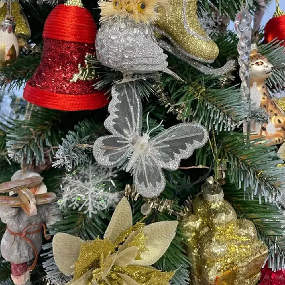 12Pcs Christmas Tree White Butterfly Clip Xmas Tree Pendant Butterfly Clip New Year Ornament for Home Christmas Tree Decorations
12Pcs Christmas Tree White Butterfly Clip Xmas Tree Pendant Butterfly Clip New Year Ornament for Home Christmas Tree Decorations