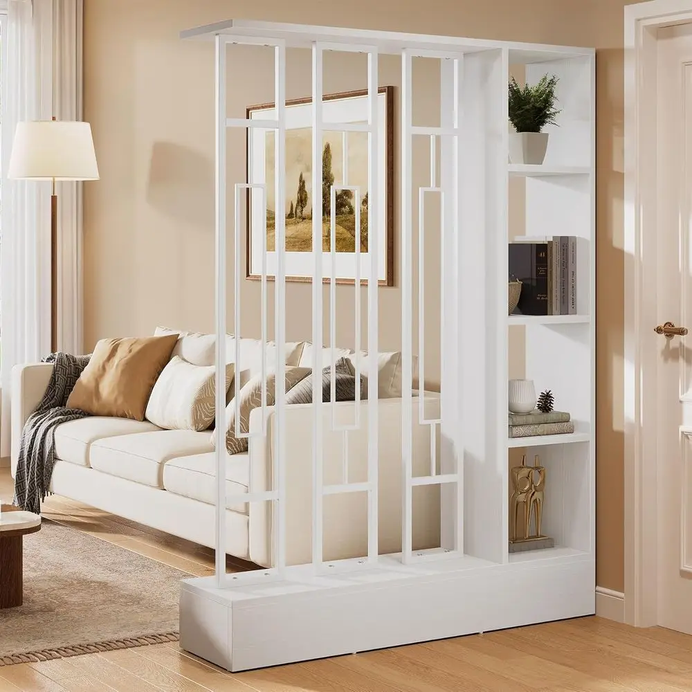 70.9 Tall White Room Divider with Display Shelves, Sturdy Base for Home or Office
70.9 Tall White Room Divider with Display Shelves, Sturdy Base for Home or Office
