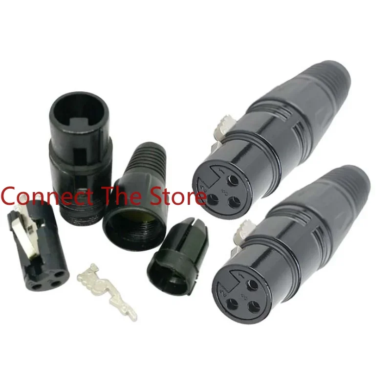 2PCS Power Amplifier 3P XLR Speaker Plug Three-core Balanced Canon Black Front Socket Metal Rear Shell
2PCS Power Amplifier 3P XLR Speaker Plug Three-core Balanced Canon Black Front Socket Metal Rear Shell