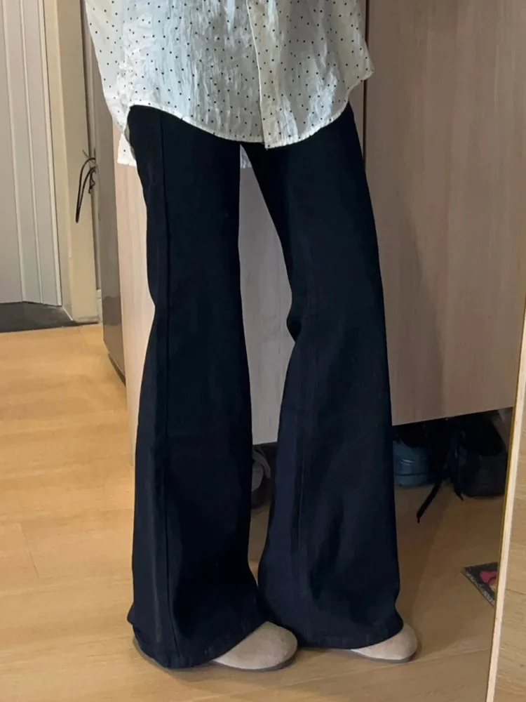 High Waist Flared Jeans Women's plus Size Loose Fit Spring Autumn Bla Denim Pants Slimming Effect Not Tight on Legs
High Waist Flared Jeans Women's plus Size Loose Fit Spring Autumn Bla Denim Pants Slimming Effect Not Tight on Legs