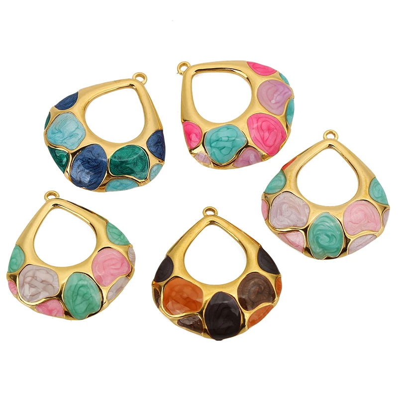 3pcs/lot Stainless Steel Scallop Enamel Drop Charms Pendants for DIY Jewelry Bohemia Necklace Bracelet Earrings Making Supplies
3pcs/lot Stainless Steel Scallop Enamel Drop Charms Pendants for DIY Jewelry Bohemia Necklace Bracelet Earrings Making Supplies
