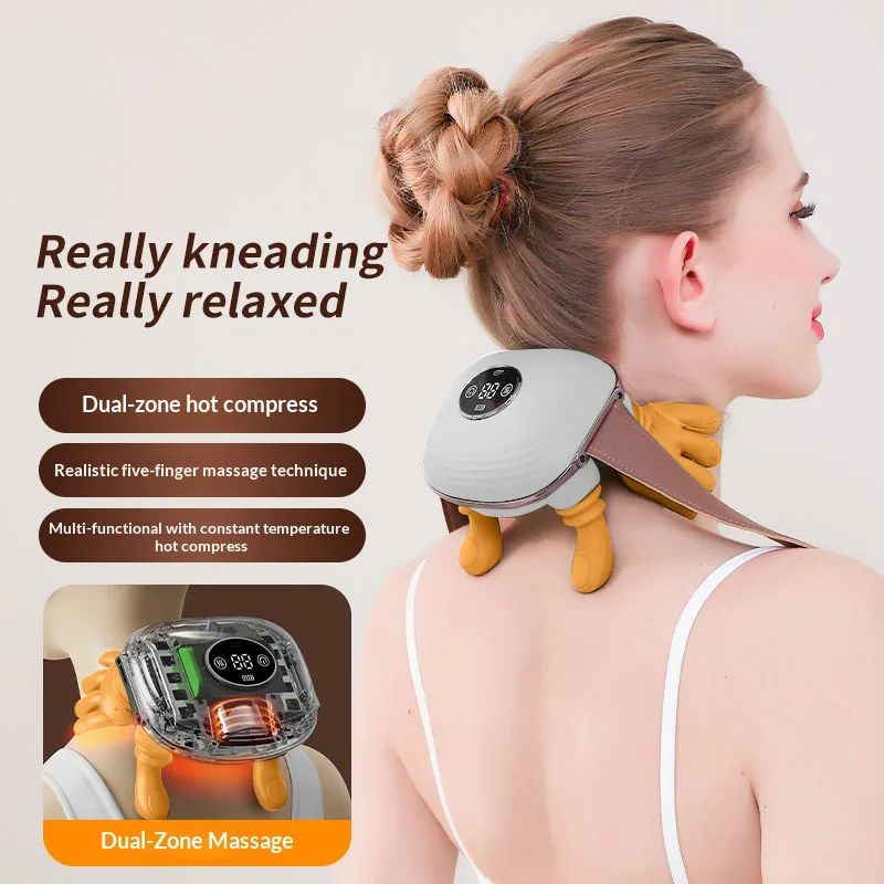 Simulated small hand kneading cervical spine massage trapezius muscle massage LCD display 3-speed mode 2-level warm compress mas
Simulated small hand kneading cervical spine massage trapezius muscle massage LCD display 3-speed mode 2-level warm compress mas