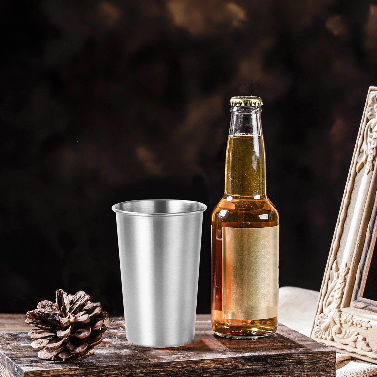 4 Pieces Practical Stainless Steel Pint Cups 350ml Stainless Steel Pint Camping Cups Drinking Glasses Stackable Metal Cups
4 Pieces Practical Stainless Steel Pint Cups 350ml Stainless Steel Pint Camping Cups Drinking Glasses Stackable Metal Cups