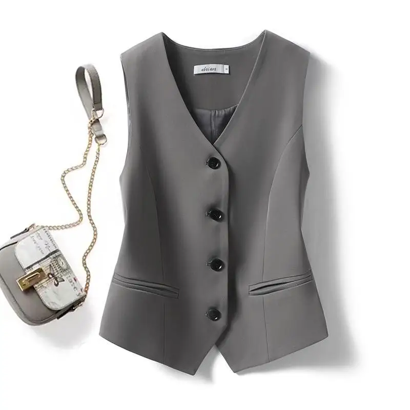 2025 Summer Spring Sleeveless Design Sense Women's Waistcoat Jacket Solid Color High End Short Lady Horse Clip Vest Coat
2025 Summer Spring Sleeveless Design Sense Women's Waistcoat Jacket Solid Color High End Short Lady Horse Clip Vest Coat