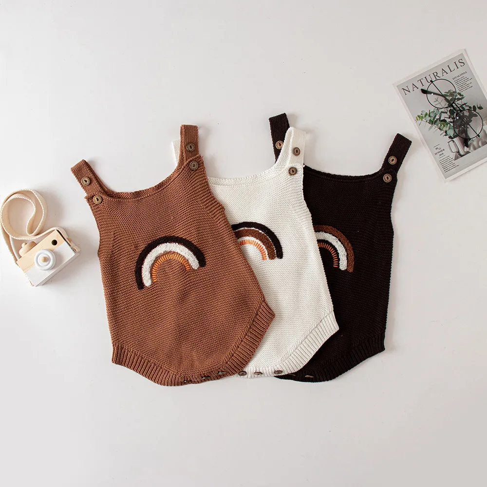 Spring and Autumn Rainbow Straps for Boys and Girls Knitted Hoodies Fashion and Cute Kids Romper Clothes
Spring and Autumn Rainbow Straps for Boys and Girls Knitted Hoodies Fashion and Cute Kids Romper Clothes