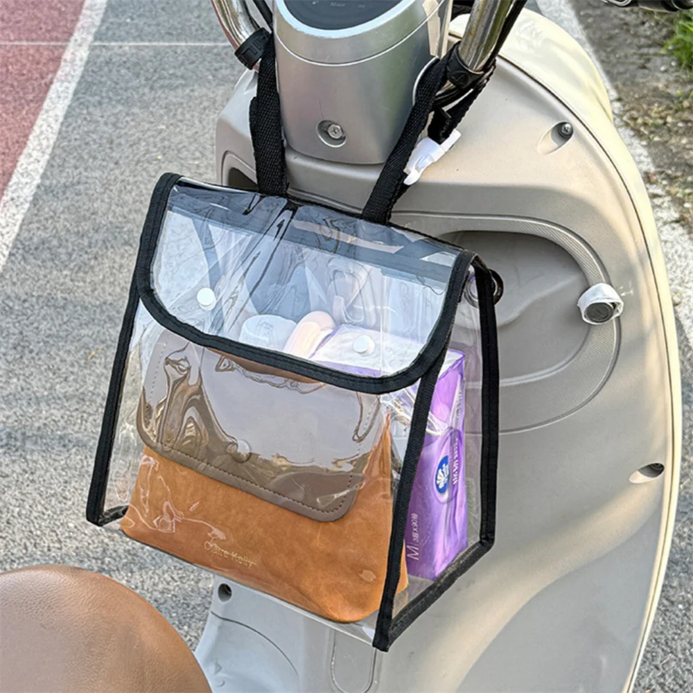 Clear Waterproof Hanging Bag Electric Vehicle Front Pocket Large Capacity Mobile Phone Lipstick Storage Bags Shopping Handbag
Clear Waterproof Hanging Bag Electric Vehicle Front Pocket Large Capacity Mobile Phone Lipstick Storage Bags Shopping Handbag