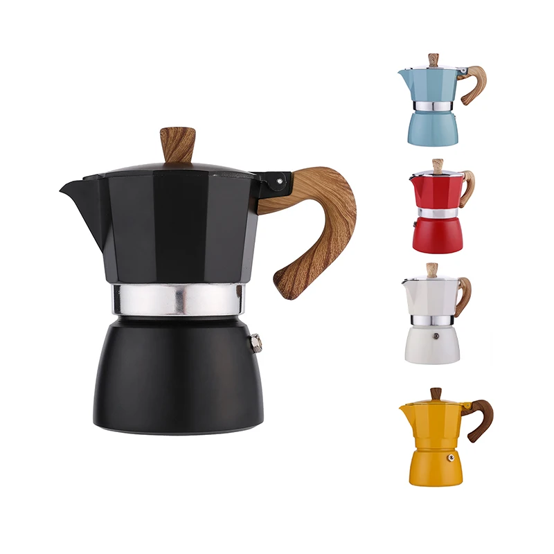 Customized Premium Aluminum Alloy Moka Pot Black Classical Espresso Coffee Maker with Vintage Design Style
Customized Premium Aluminum Alloy Moka Pot Black Classical Espresso Coffee Maker with Vintage Design Style