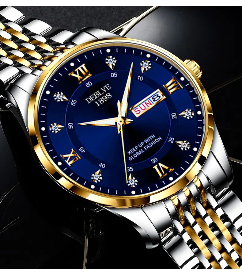 Мужские часы премиум-класса с календарем, светящимся циферблатом, водонепроницаемые, стальной браслет, модный тренд, классические деловые кварцевые часы, подарок
Мужские часы премиум-класса с календарем, светящимся циферблатом, водонепроницаемые, стальной браслет, модный тренд, классические деловые кварцевые часы, подарок