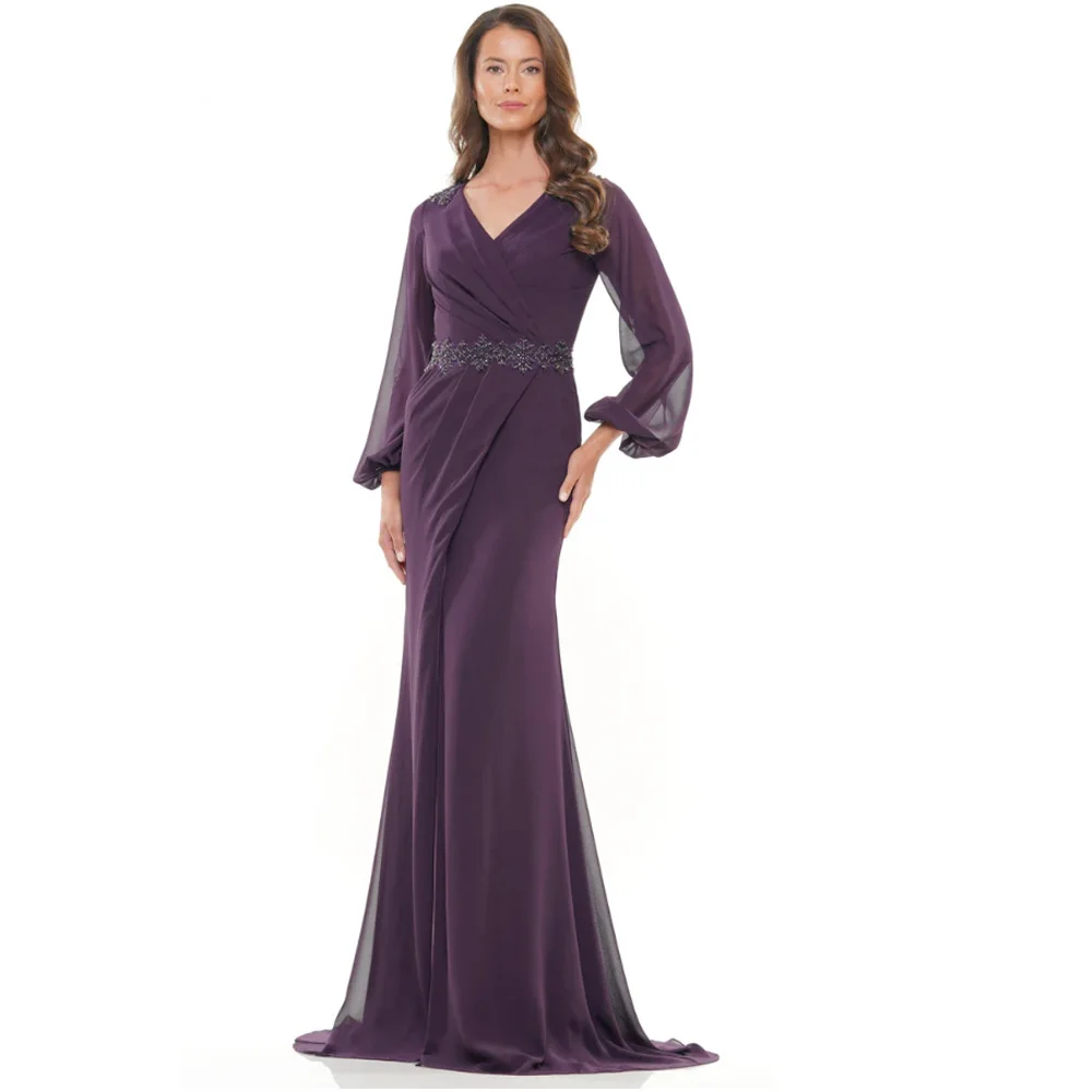 Elegant Mother Dresses Customized Mermaid Applique Mother of the Bride DressLantern Sleeve robes invitée mariage
Elegant Mother Dresses Customized Mermaid Applique Mother of the Bride DressLantern Sleeve robes invitée mariage
