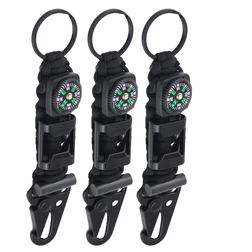 3pcs Survival Keychain Durable Sturdy Safe Carabiner Metal Buckle Climbing Compass Outdoor Exploration First Aid
3pcs Survival Keychain Durable Sturdy Safe Carabiner Metal Buckle Climbing Compass Outdoor Exploration First Aid