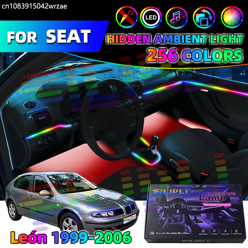18 in 1 For Seat Leon 1999-2006 Years Car Interior Ambient Lights Strips Breathing Lighting Kit App Control Auto Decorative lamp
18 in 1 For Seat Leon 1999-2006 Years Car Interior Ambient Lights Strips Breathing Lighting Kit App Control Auto Decorative lamp