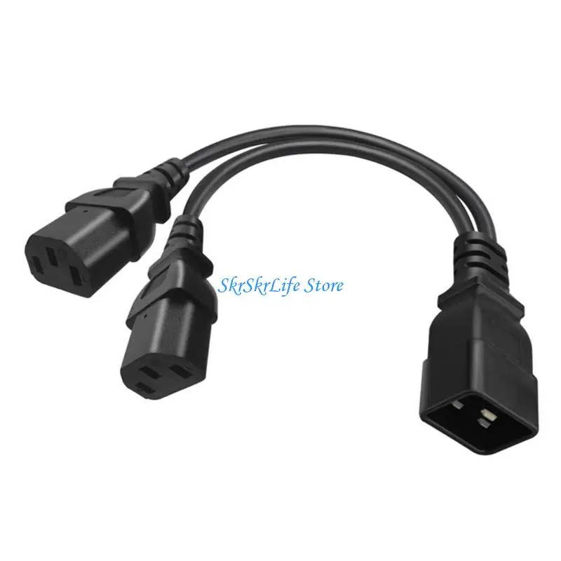 E65E Professional Power Adapter Connector Cord Line 16A to 10A Socket Plug Converter, C20 to 2 C13 Outlets, PVC, 0.32m Length
E65E Professional Power Adapter Connector Cord Line 16A to 10A Socket Plug Converter, C20 to 2 C13 Outlets, PVC, 0.32m Length