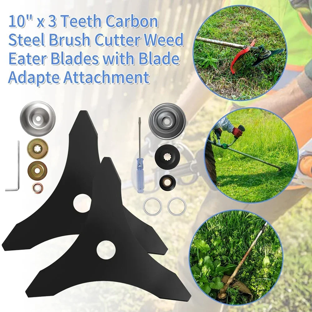 2Pcs 10"X3 Teeth Steel Brush Cutter Blade With Universal 10 Triangular Blade Design For Oregon For Ego For Echo Steel Blade Set
2Pcs 10"X3 Teeth Steel Brush Cutter Blade With Universal 10 Triangular Blade Design For Oregon For Ego For Echo Steel Blade Set