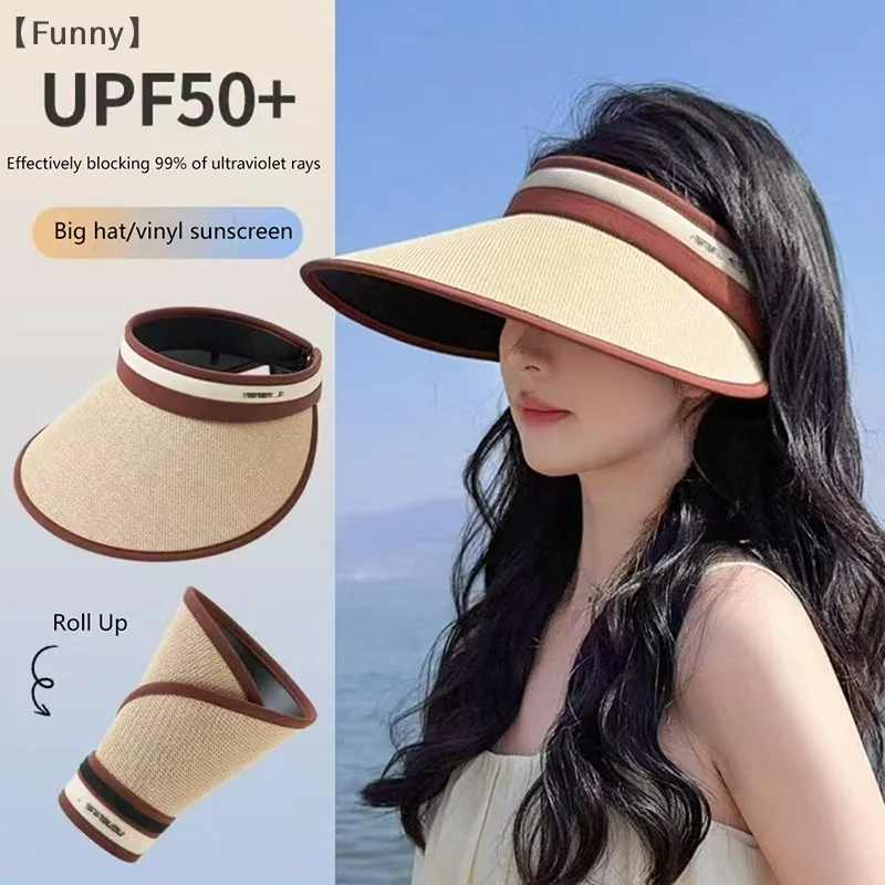 2025 New Female Caps Straw Empty Top Hat Summer Outdoor Large Eave Beach Hat Visor Sunblock Women Casual Sun Hat Sombrero
2025 New Female Caps Straw Empty Top Hat Summer Outdoor Large Eave Beach Hat Visor Sunblock Women Casual Sun Hat Sombrero