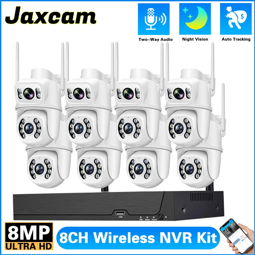 8MP Wifi Surveillance Cameras System Smart 8CH WiFi NVR 4K 360° Wireless Outdoor Security IP Camera Monitoring Kit Night Vision
8MP Wifi Surveillance Cameras System Smart 8CH WiFi NVR 4K 360° Wireless Outdoor Security IP Camera Monitoring Kit Night Vision