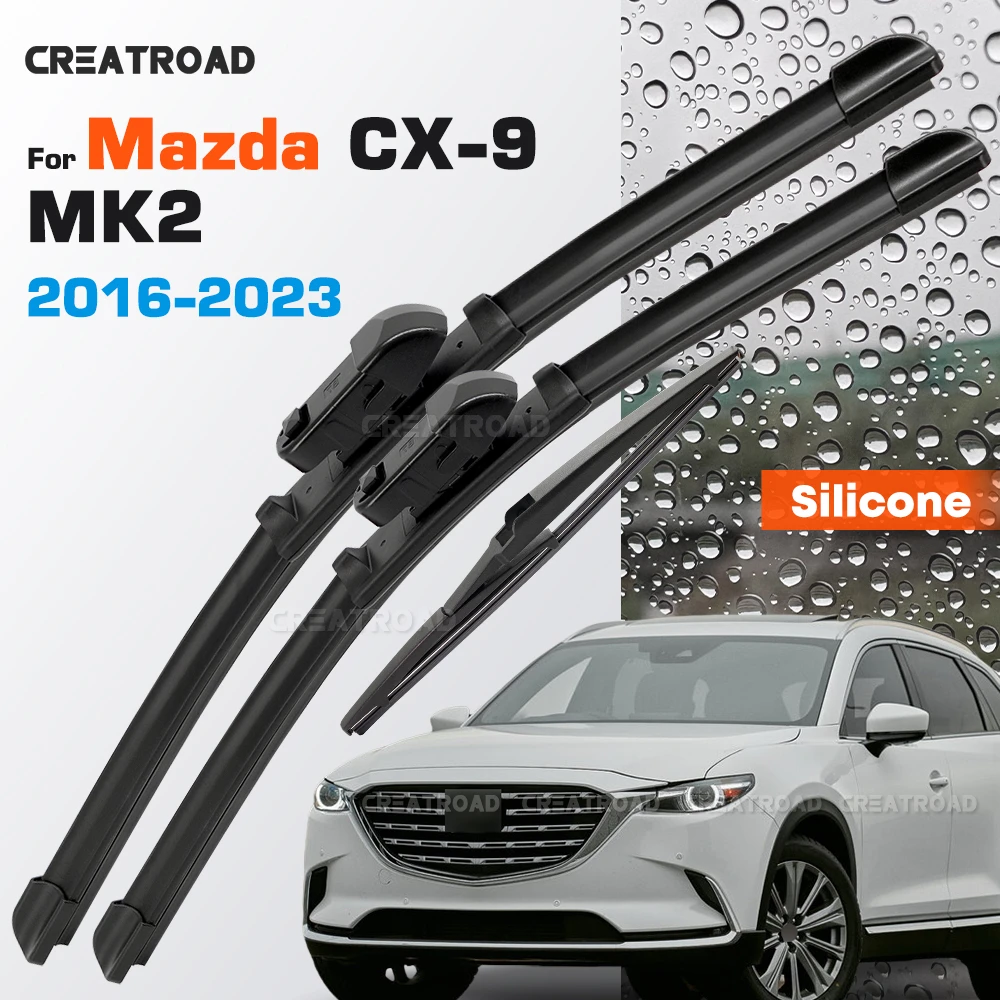 Silicone Wiper Blades Fit For Mazda CX-9 CX9 TC MK2 2016-2023 2019 2020 2021 2022 Coated Windshield Wipers 24"+18"+14"
Silicone Wiper Blades Fit For Mazda CX-9 CX9 TC MK2 2016-2023 2019 2020 2021 2022 Coated Windshield Wipers 24"+18"+14"