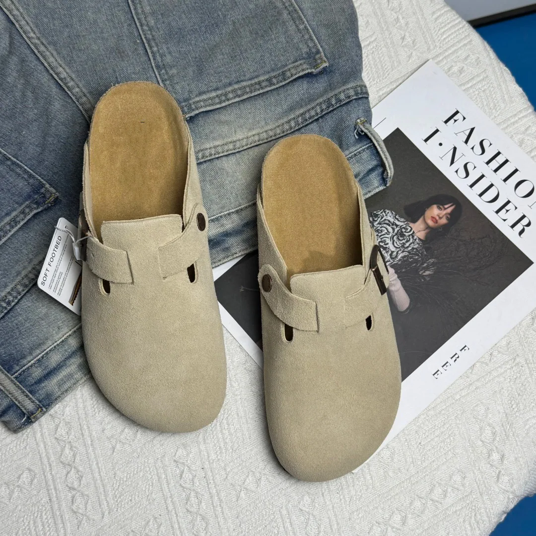 Lazy bag head thick bottom one pedal half slippers first layer cowhide can be retro style can be worn outside
Lazy bag head thick bottom one pedal half slippers first layer cowhide can be retro style can be worn outside