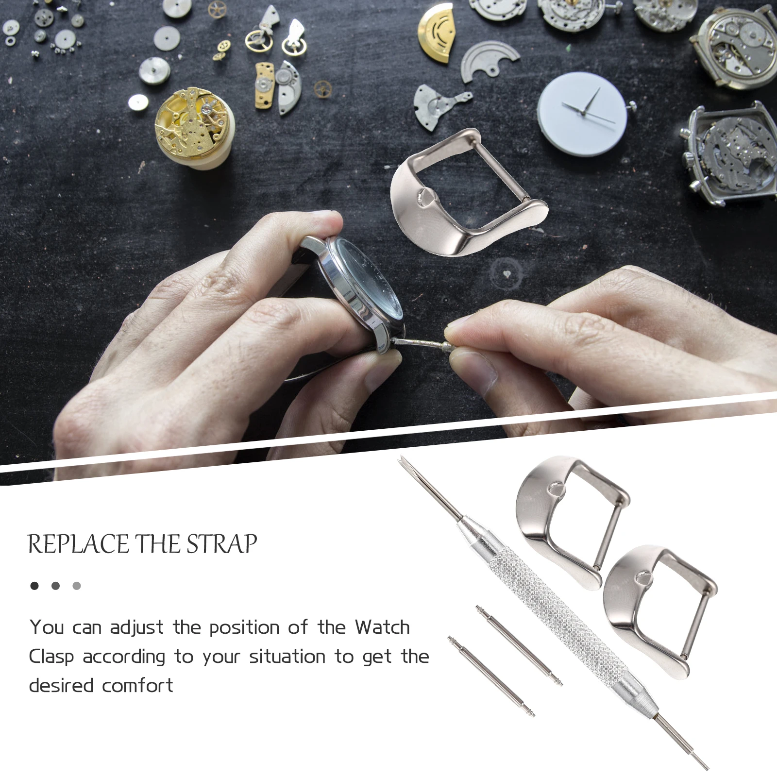 Stainless Steel Watch Clasp Buckle for Men Replaceable Strap Band Tool Repair Durable Elegant Non Fading Excellent Gloss Easy
Stainless Steel Watch Clasp Buckle for Men Replaceable Strap Band Tool Repair Durable Elegant Non Fading Excellent Gloss Easy