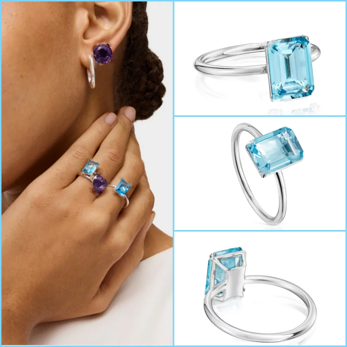 Spanish Bear jewelry Ocean Blue Crystal Ring Stylish elegant Women's wedding party accessories Holiday birthday luxury gifts
Spanish Bear jewelry Ocean Blue Crystal Ring Stylish elegant Women's wedding party accessories Holiday birthday luxury gifts
