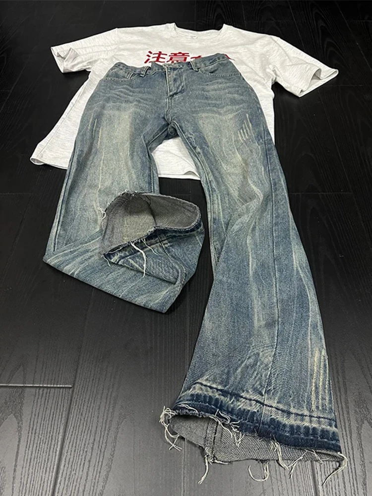 Blue American Retro Claw Mark Flared Jeans Men Summer Washed Vintage Straight Leg Trousers CleanFit Loose Fit Jeans
Blue American Retro Claw Mark Flared Jeans Men Summer Washed Vintage Straight Leg Trousers CleanFit Loose Fit Jeans